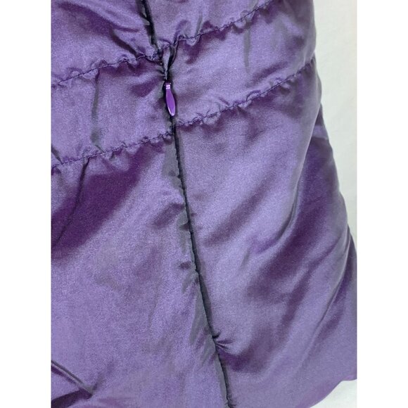 Jane Ashley Womens Size S Quilted Puffer Vest Purple Sleeveless Full Zip Pockets - Picture 6 of 11